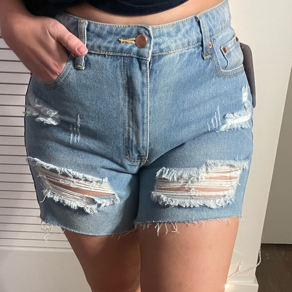 denim shorts